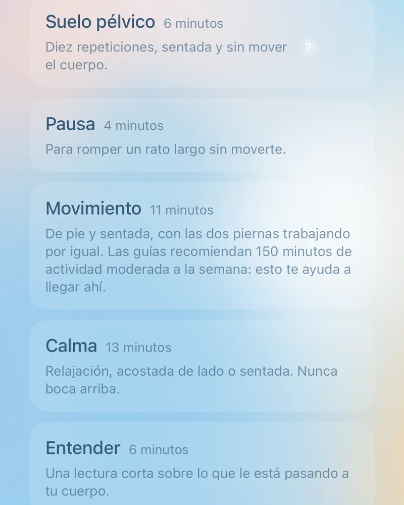 La sesión de hoy en la app HUMAKNITY