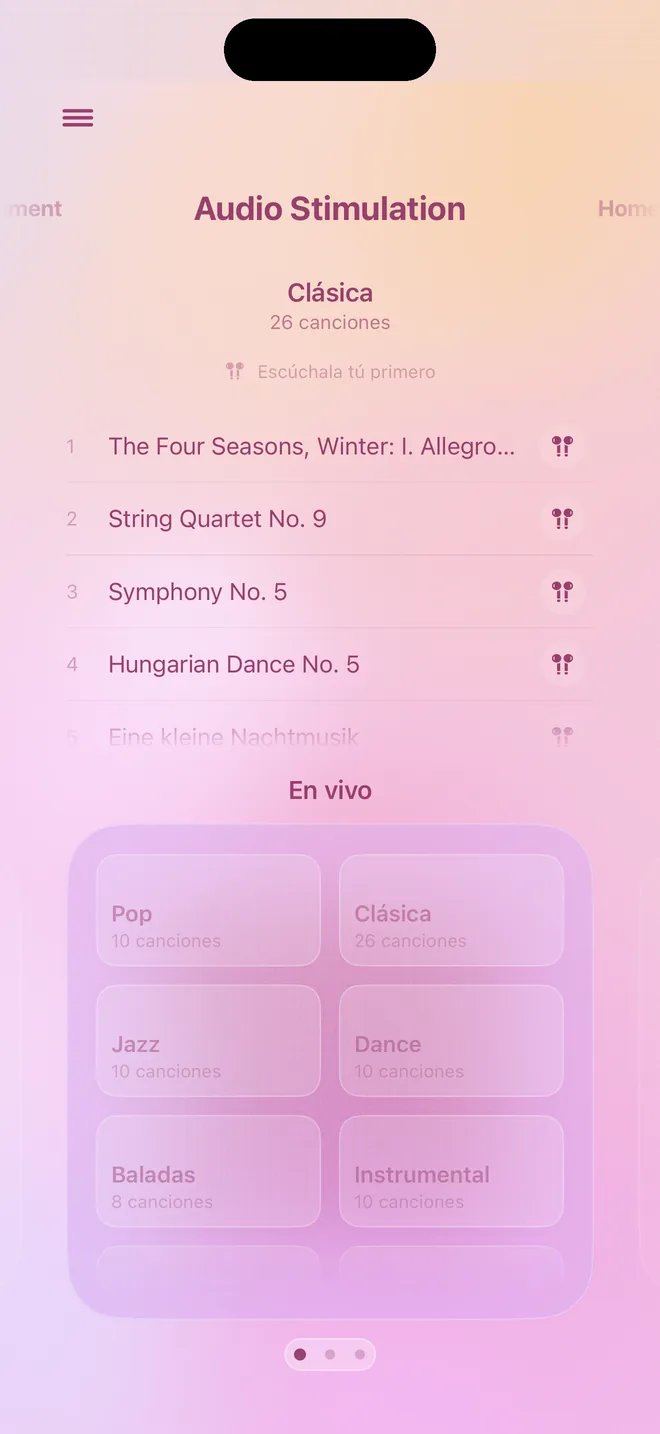 Música en vivo en la app HUMAKNITY